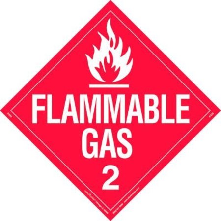 AMERICAN LABELMARK CO LabelMaster® Z-EZ8 Flammable Gas Placard, Worded, Removable Vinyl, 25/Pack Z-EZ8